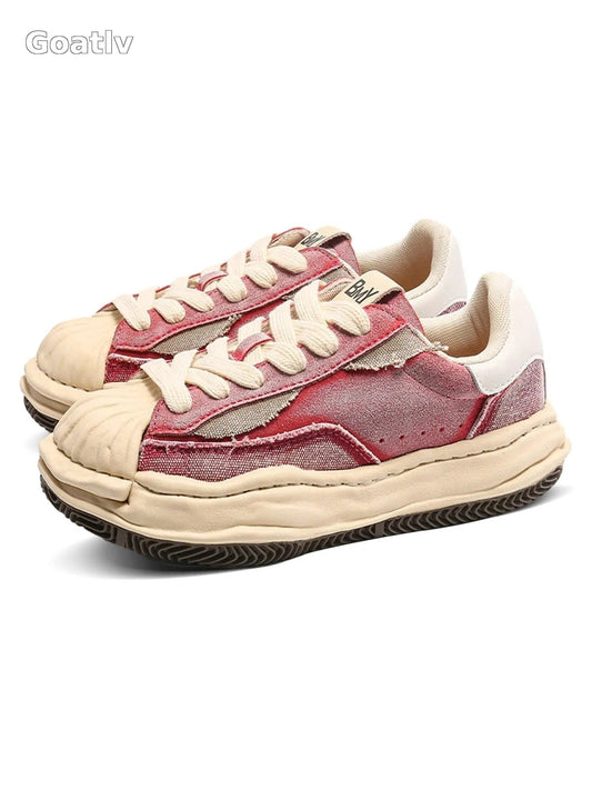 Sneakerhill Retro Washed Shell Head Original Sole Sneakers - 2127 - 1984