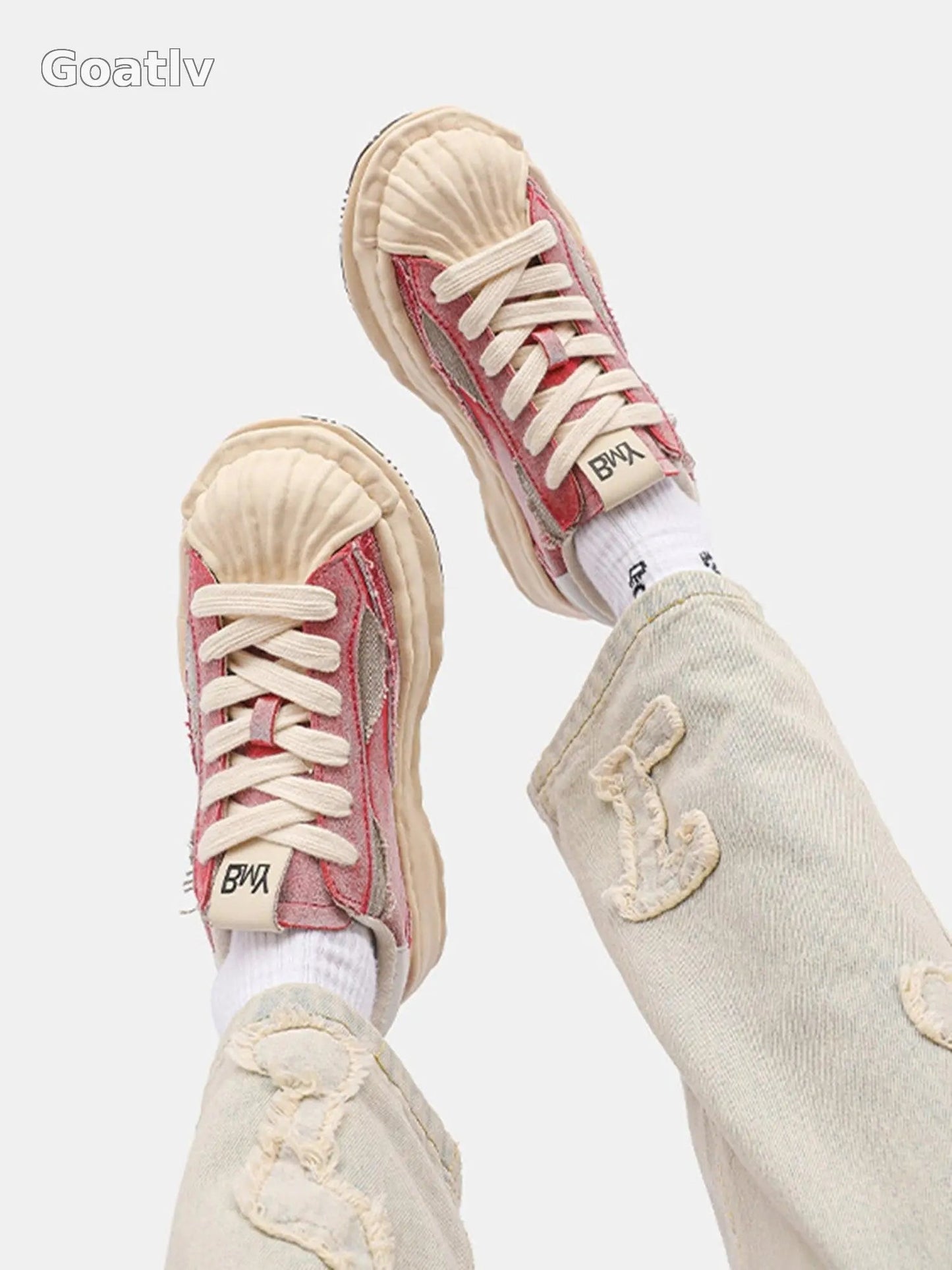 Sneakerhill Retro Washed Shell Head Original Sole Sneakers - 2127 - 1984