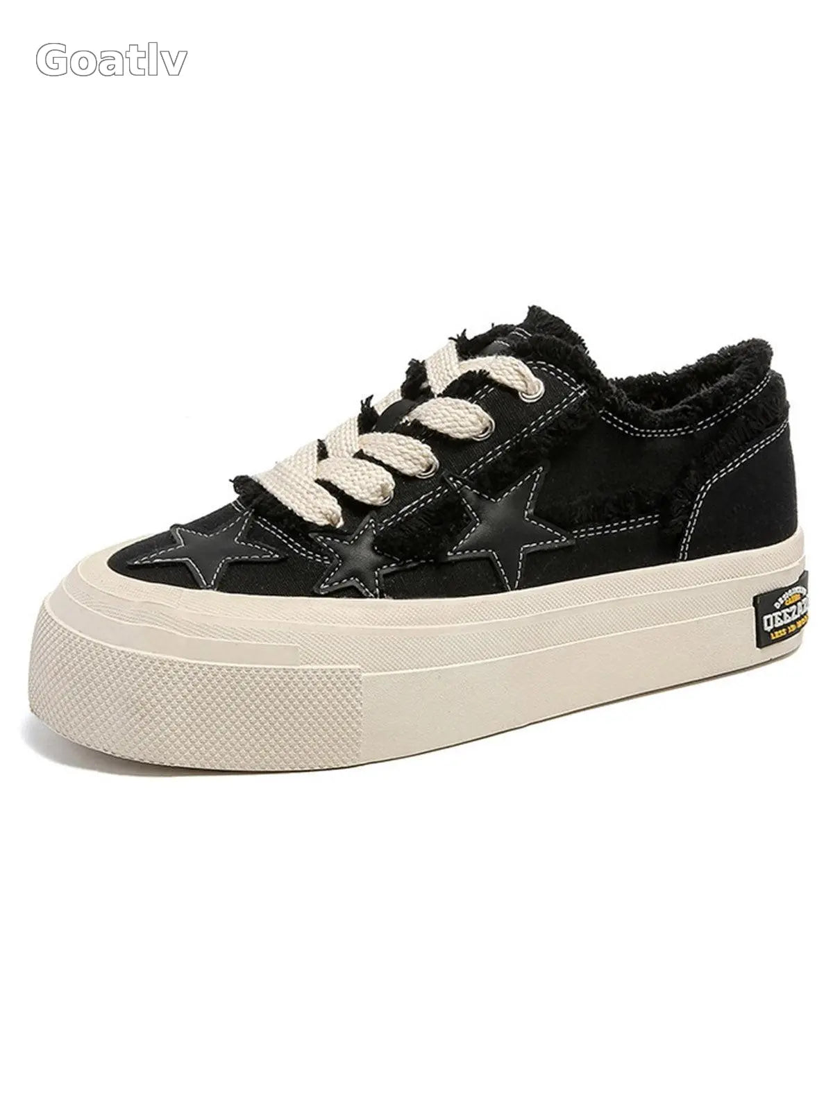 Sneakerhill Star Patch Embroidered Canvas Shoes - 1984