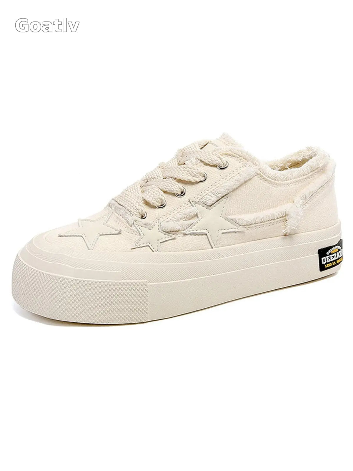 Sneakerhill Star Patch Embroidered Canvas Shoes - 1984
