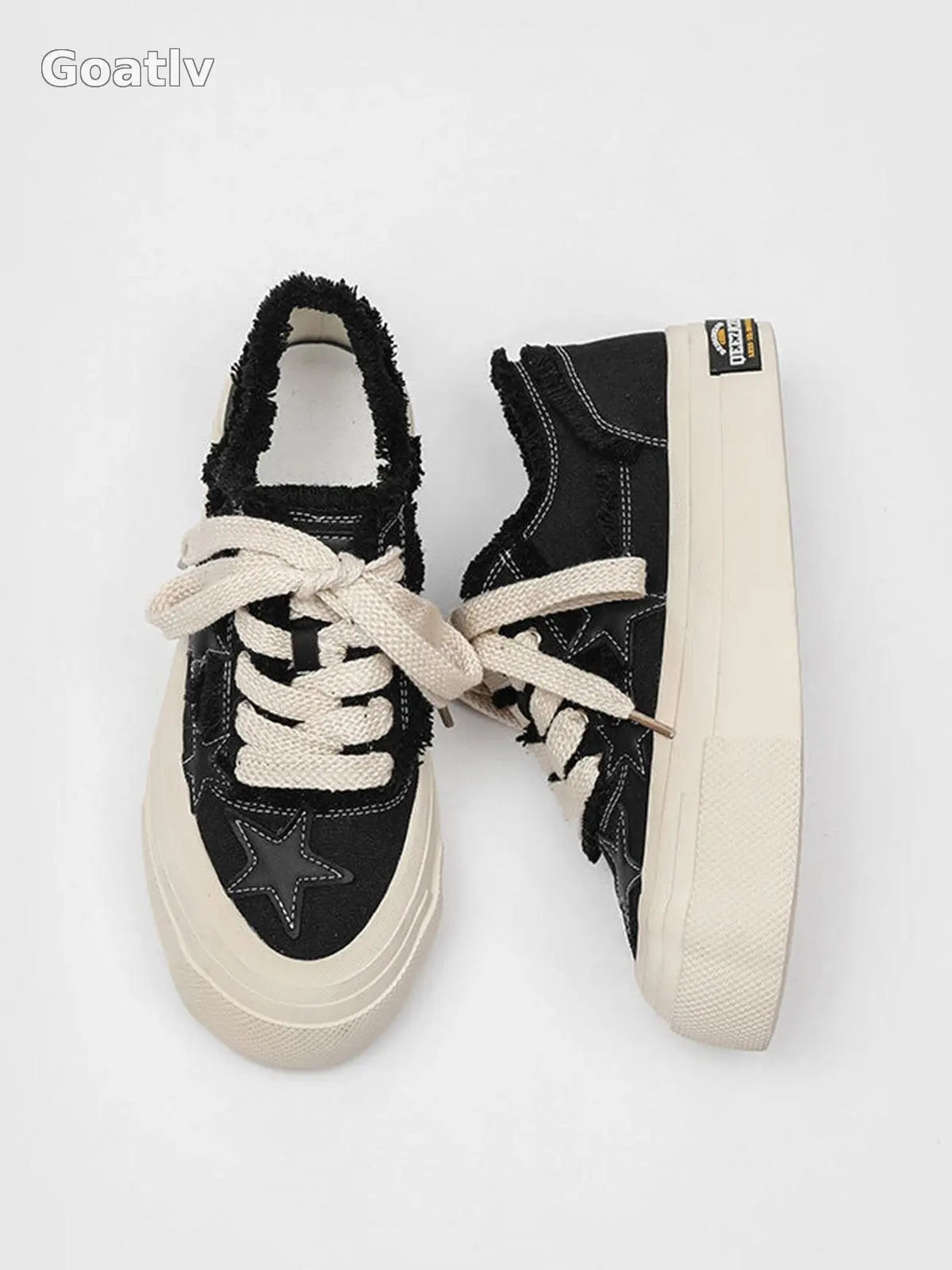 Sneakerhill Star Patch Embroidered Canvas Shoes - 1984