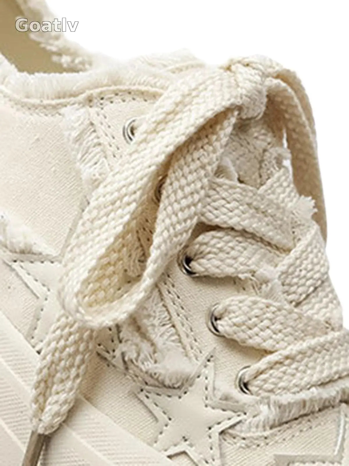 Sneakerhill Star Patch Embroidered Canvas Shoes - 1984