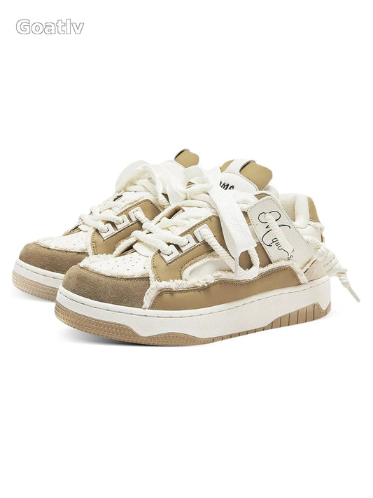 Sneakerhill Tassel Contrast Color Sneakers