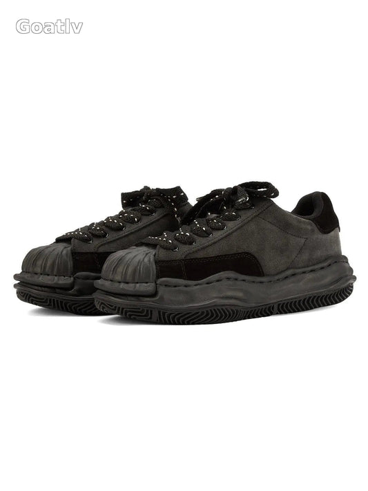 Sneakerhub Black Retro Washed Street Rap Sneakers - 2059 - 1984