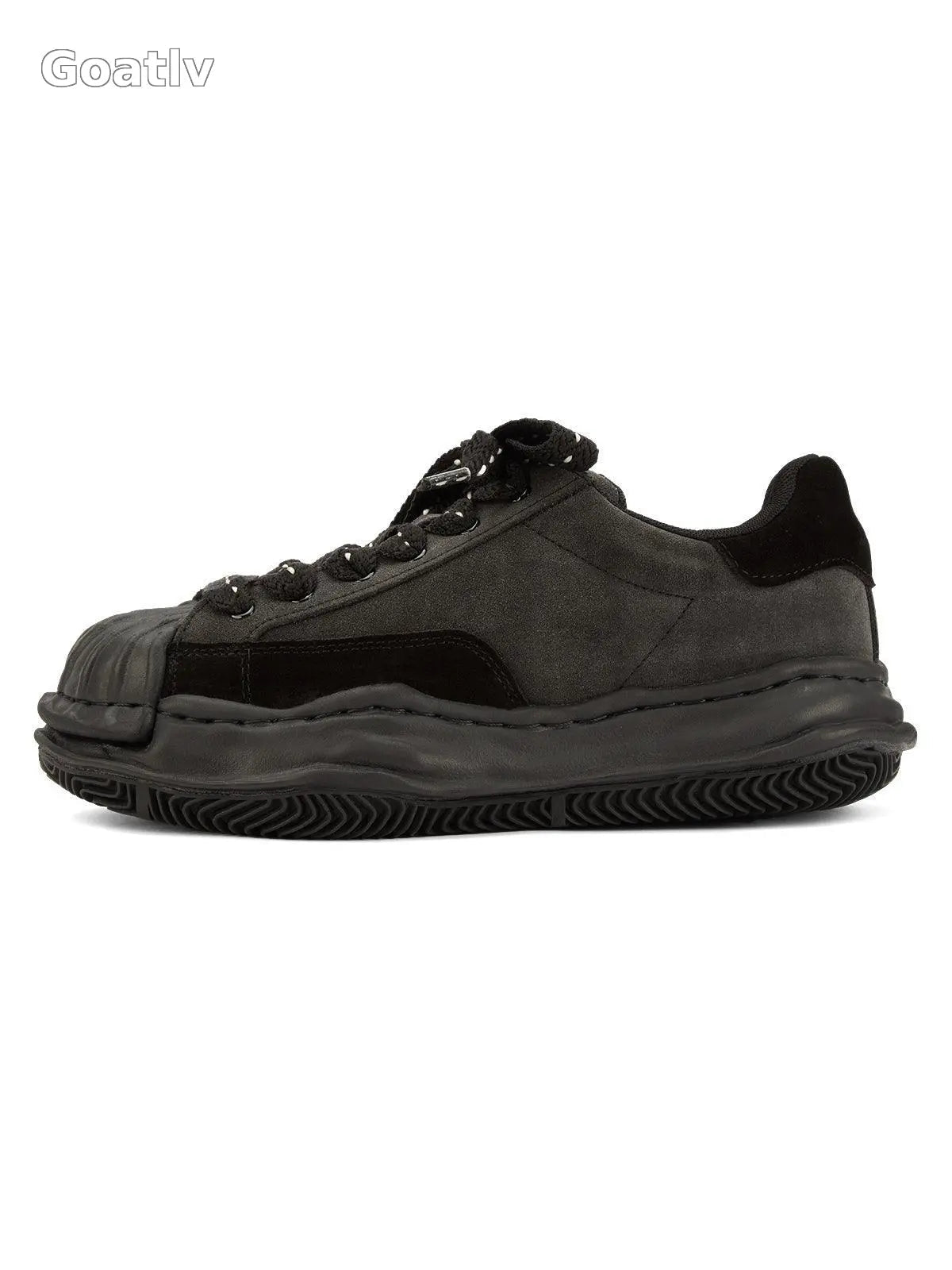 Sneakerhub Black Retro Washed Street Rap Sneakers - 2059 - 1984