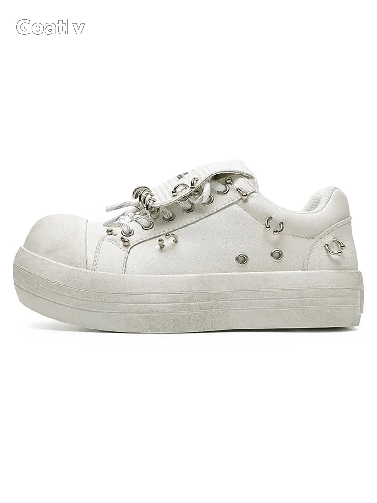Sneakerhub Punk Metal Ring Platform Sneakers - 1984