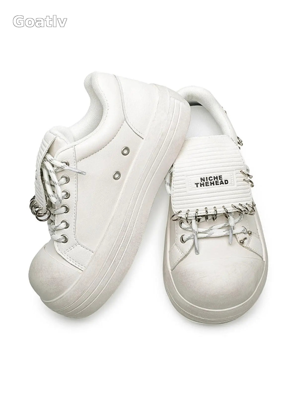 Sneakerhub Punk Metal Ring Platform Sneakers - 1984