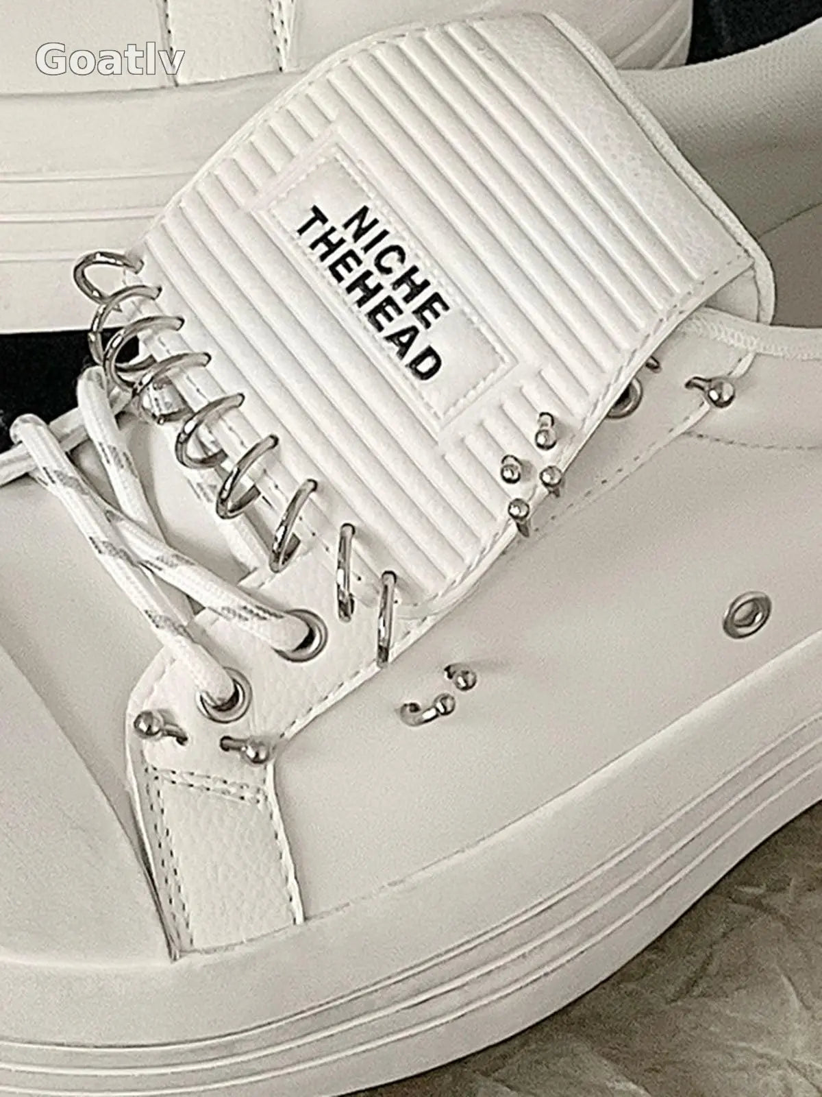 Sneakerhub Punk Metal Ring Platform Sneakers - 1984