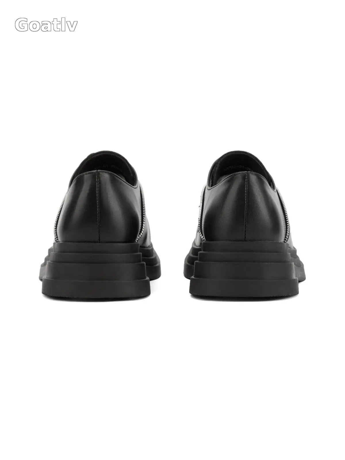Sneakerhub Punk Personality Zipper Design Leather Shoes - 2173 - 1984