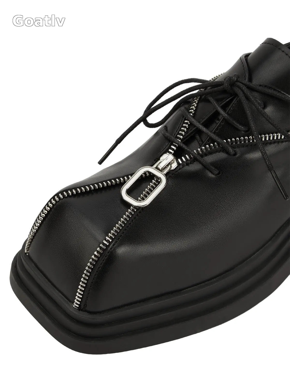 Sneakerhub Punk Personality Zipper Design Leather Shoes - 2173 - 1984