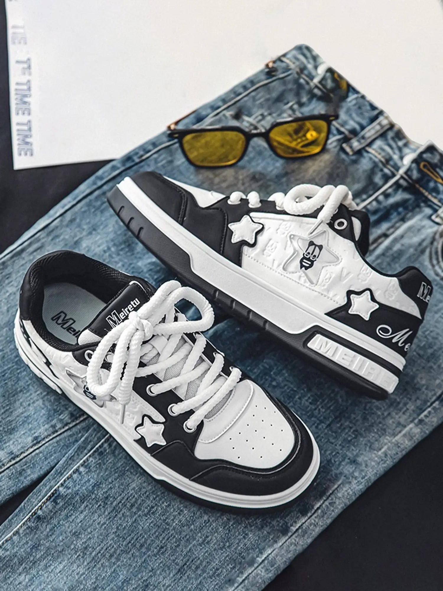 Star Thick Bottom Couple Retro Casual Hip Hop Street Sneakers SP240402NJI6