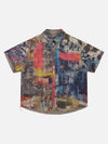 Street Trendy Reversible Short-sleeved Shirt SP240417WVMD