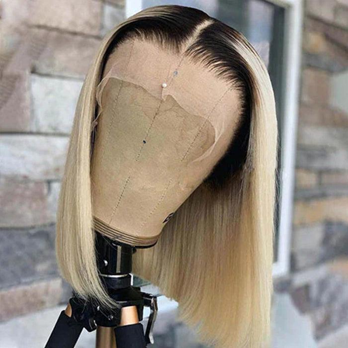 Ombre 613 Blonde Straight Bob Lace Front Wig 13X4 Lace Front Human Hair Wigs For Women hermosahair