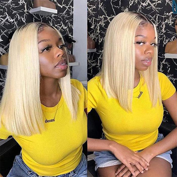 Ombre 613 Blonde Straight Bob Lace Front Wig 13X4 Lace Front Human Hair Wigs For Women hermosahair