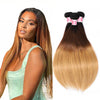 T1B/4/27 Ombre Brazilian Straight Human Hair 3 Bundles 10A Unprocessed Virgin Hair Weave Bundles hermosahair