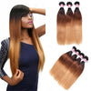 T1B/4/27 Ombre Peruvian Straight Human Hair 3/4 Bundles 10A Unprocessed Virgin Hair Weave Bundles hermosahair