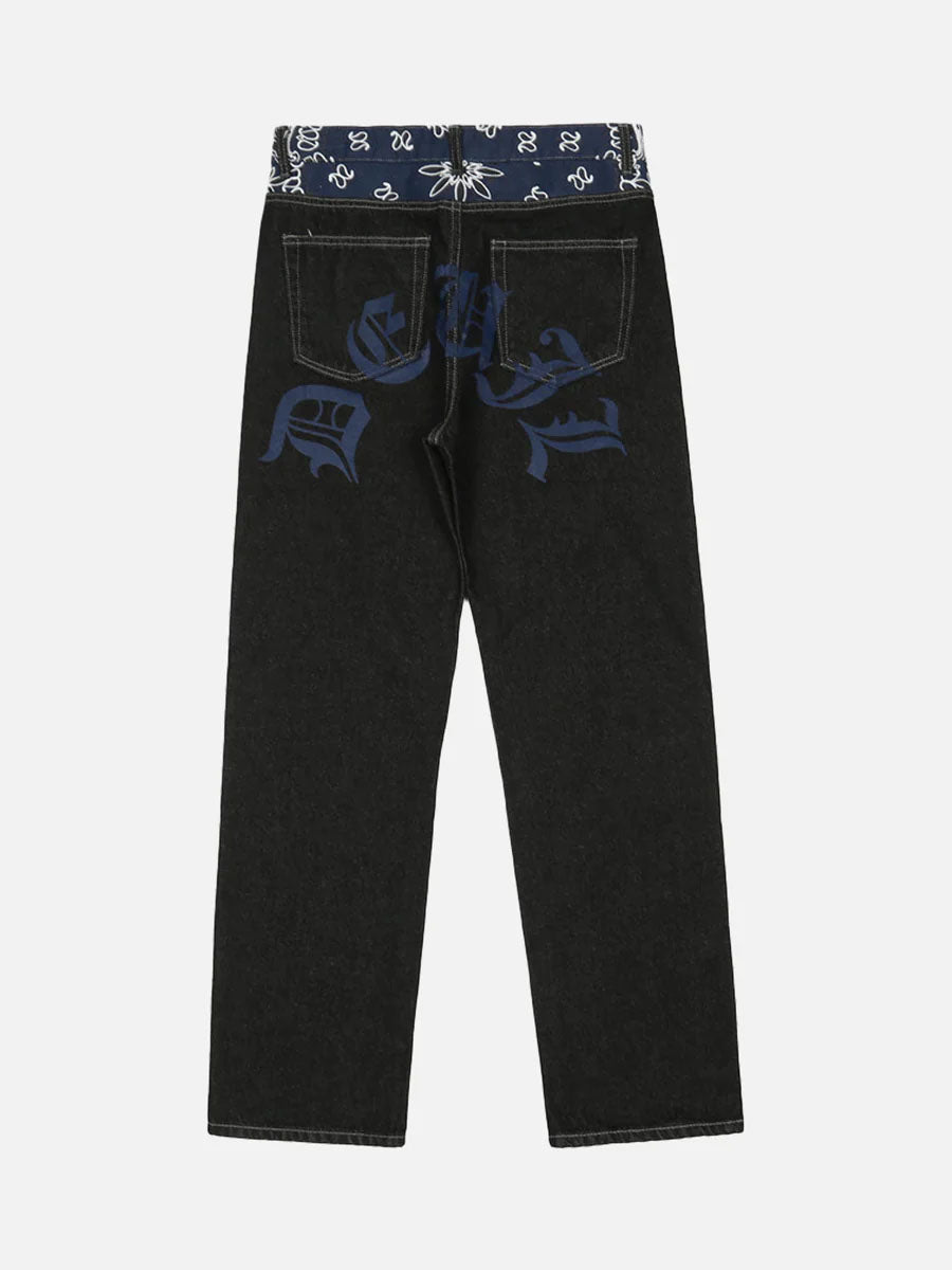 1984 Petal Letter Baggy Jeans - 1984brand