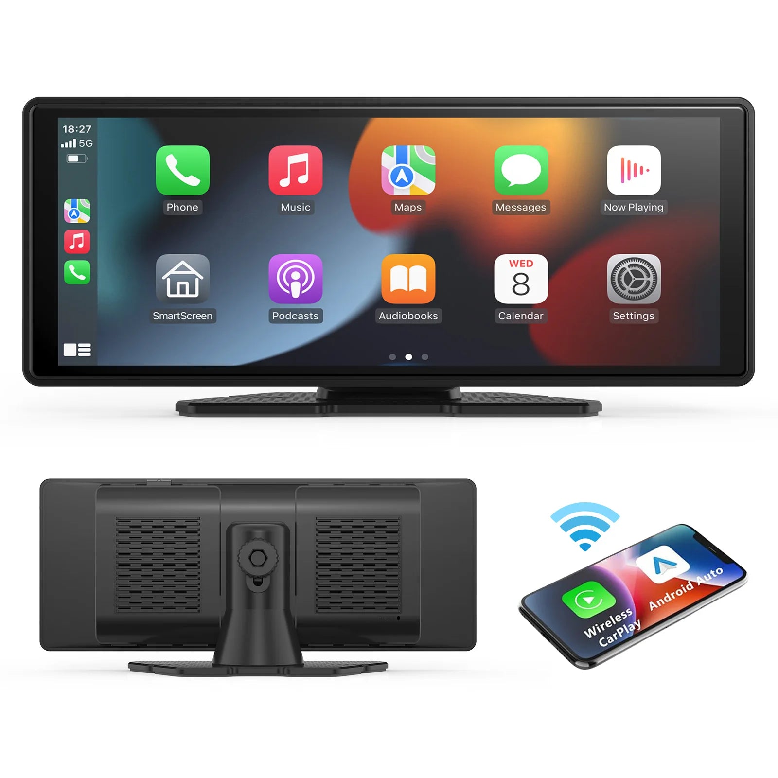 Universal Portable Carplay for Car Screen, Wireless Carplay Screen Wireless Car Stereo with Carplay Android Auto, Car Touchscree eprolo