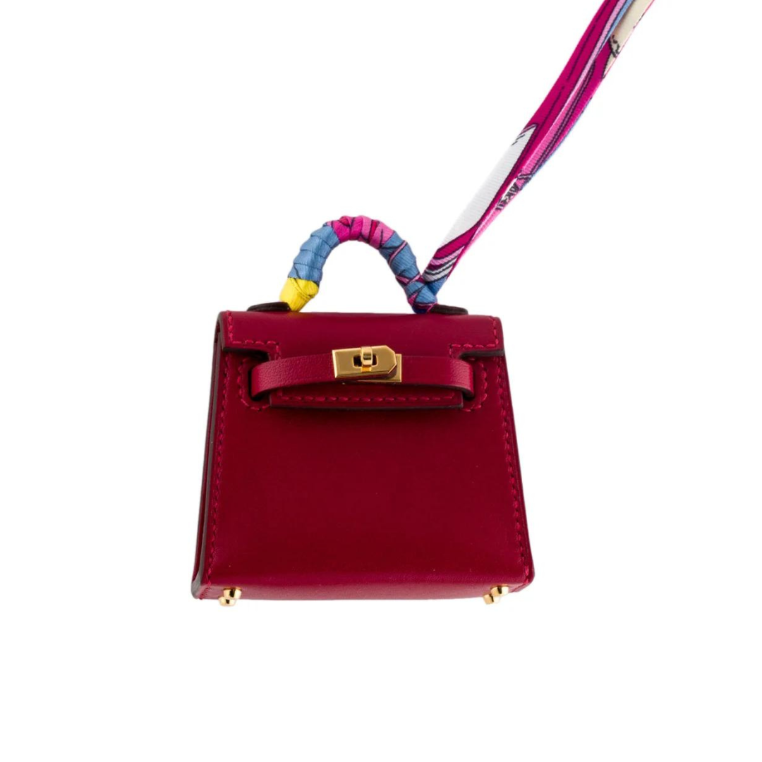 Mini Kelly Twilly Tadelakt Rubis Calf Bag Gold Hardware Kilta bags