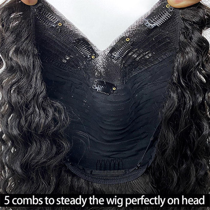 No Leave Out V/U Part Wig Deep Wave Human Hair Wigs Beginnger Friendly Easy Install Hermosa Hair