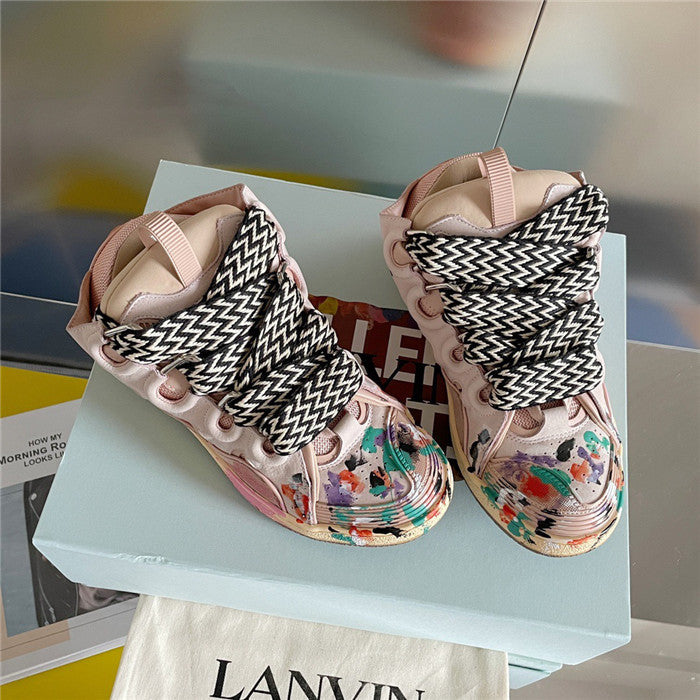 Premium Women New paint splatter low-top sneakers Luxury Sneakers