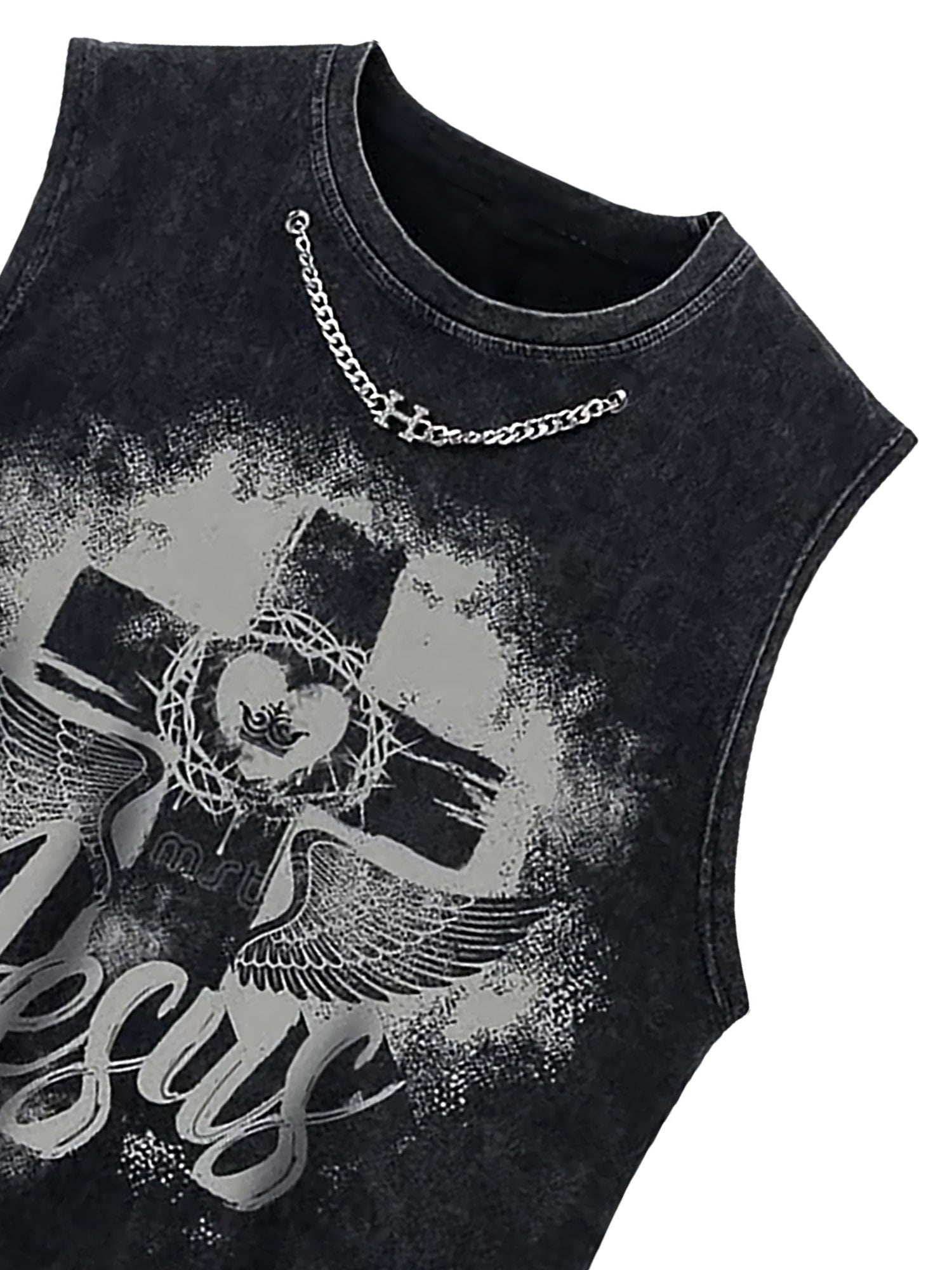 1984 Love Cross Street Rap Sleeveless Vest