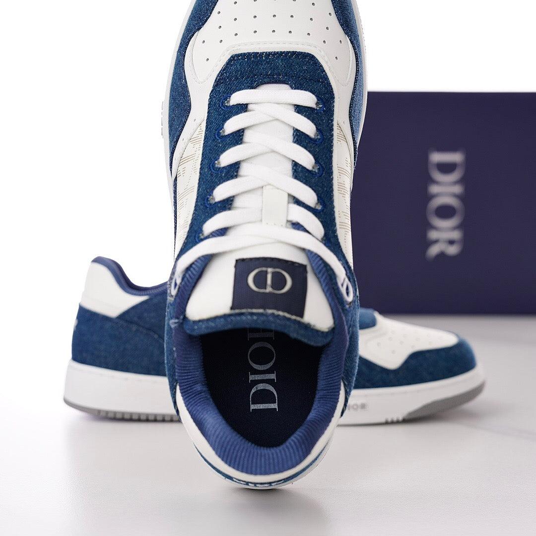 DOR B27 Low-Top Blue and White Sneakers-119