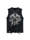 1984 Love Cross Street Rap Sleeveless Vest