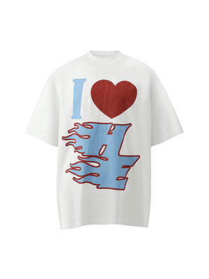 1984 Love Heart Fun Print Street Rap T-Shirt