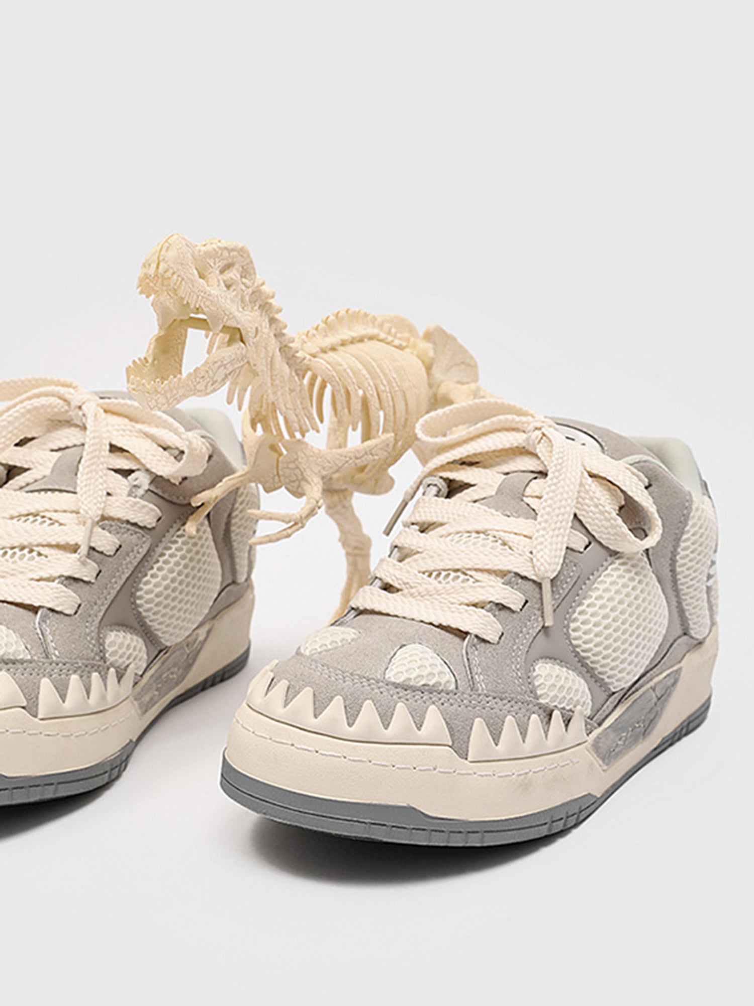 Dinosaur Exoskeleton Hip Hop Thick Sole Sneakers - 1984brand