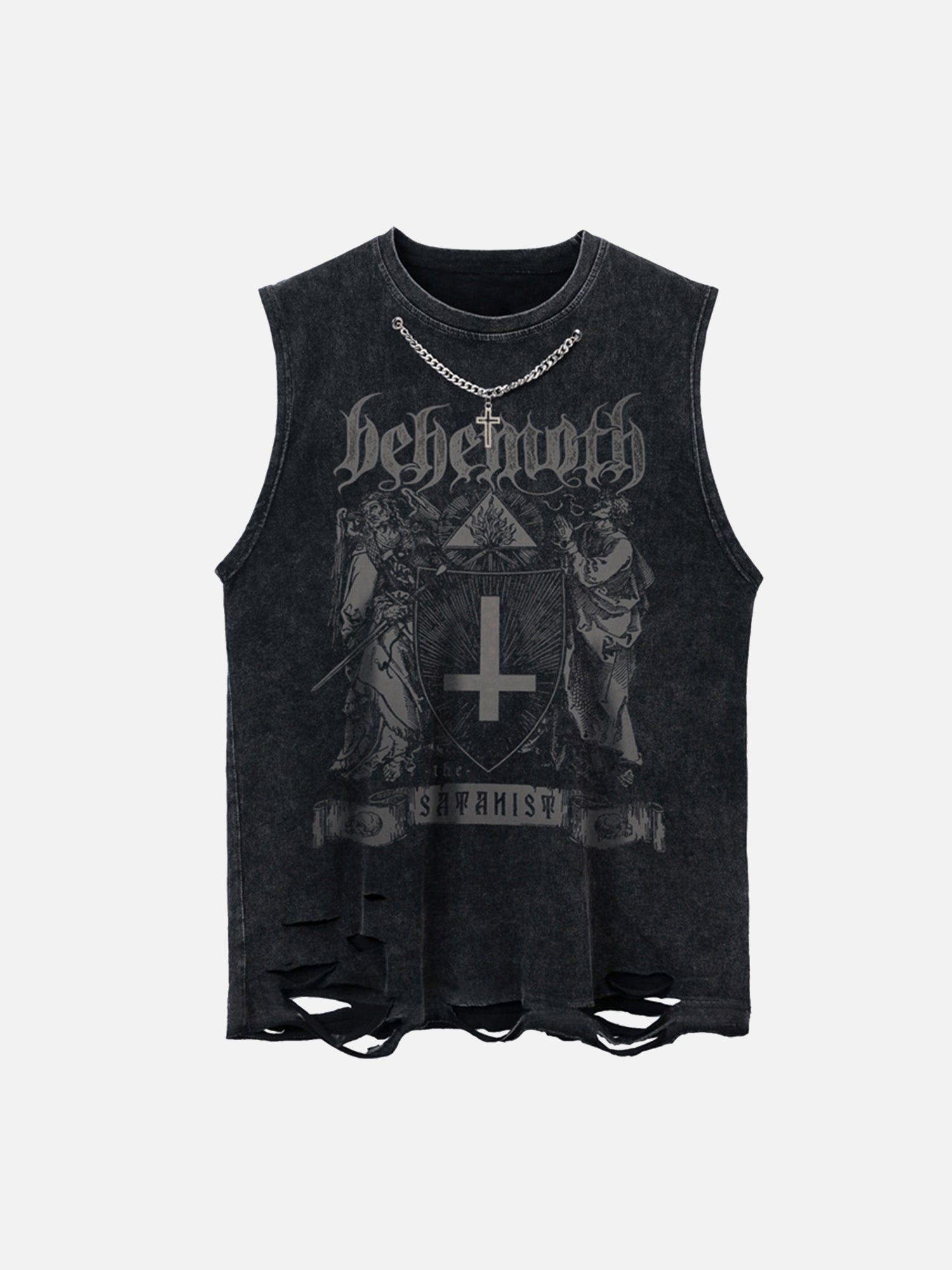 1984 High Street Ripped Retro Hip-hop Vest SP240312K1MJ