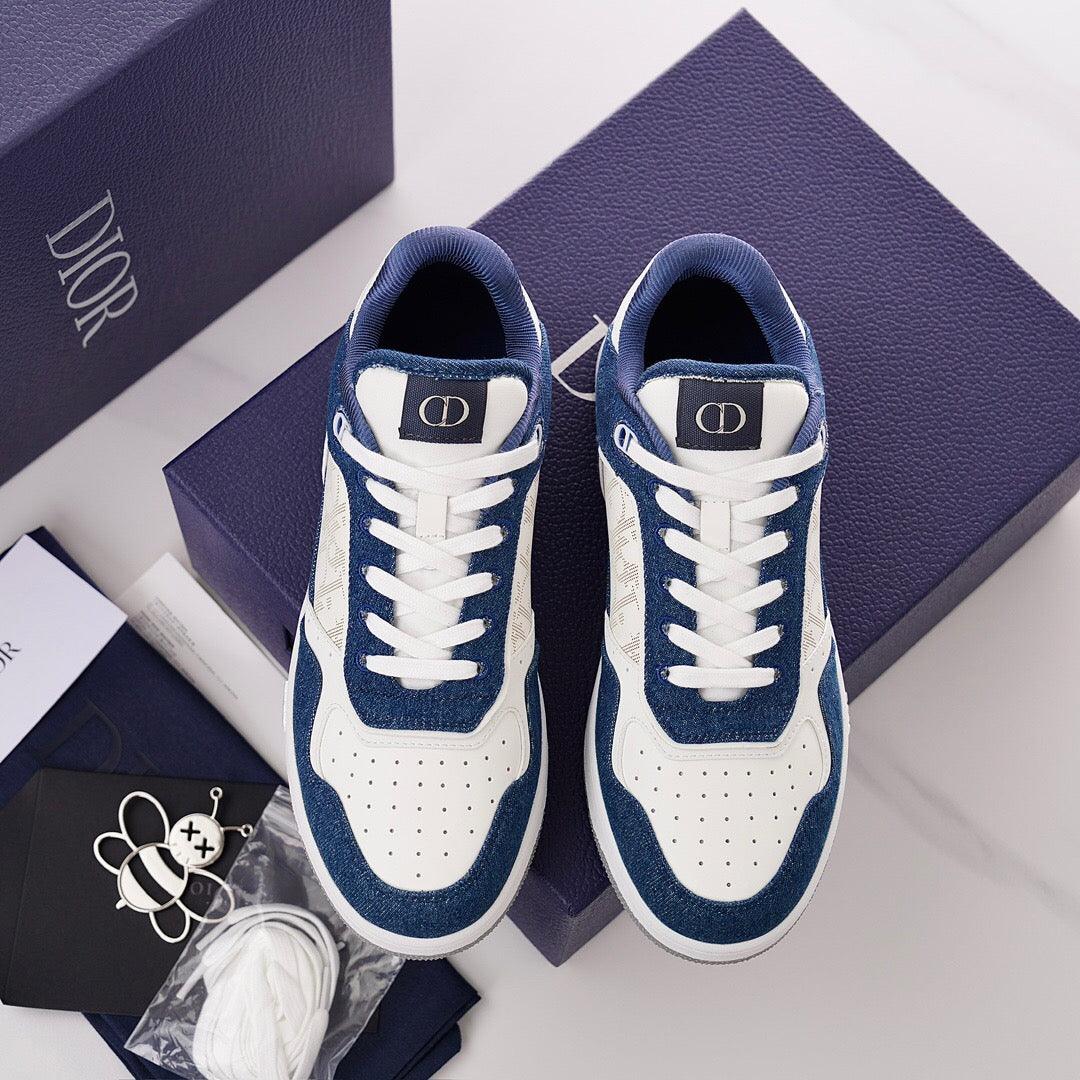 DOR B27 Low-Top Blue and White Sneakers-119