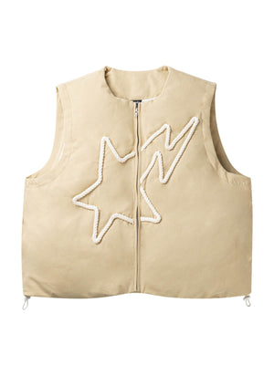 1984 Star Embroidered Puffer Vest