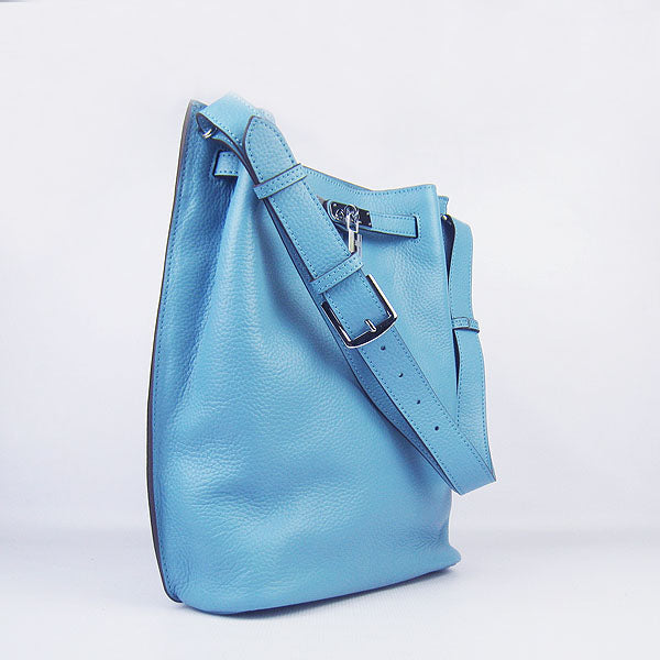 Nappa Leather Shoulder Bag H2804 light blue Silver Kilta bags