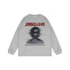 1984 Blurred Silhouette Print Long Sleeve T-shirt SP231006YAVY