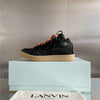 Premium Men Leather Curb Sneaker full black