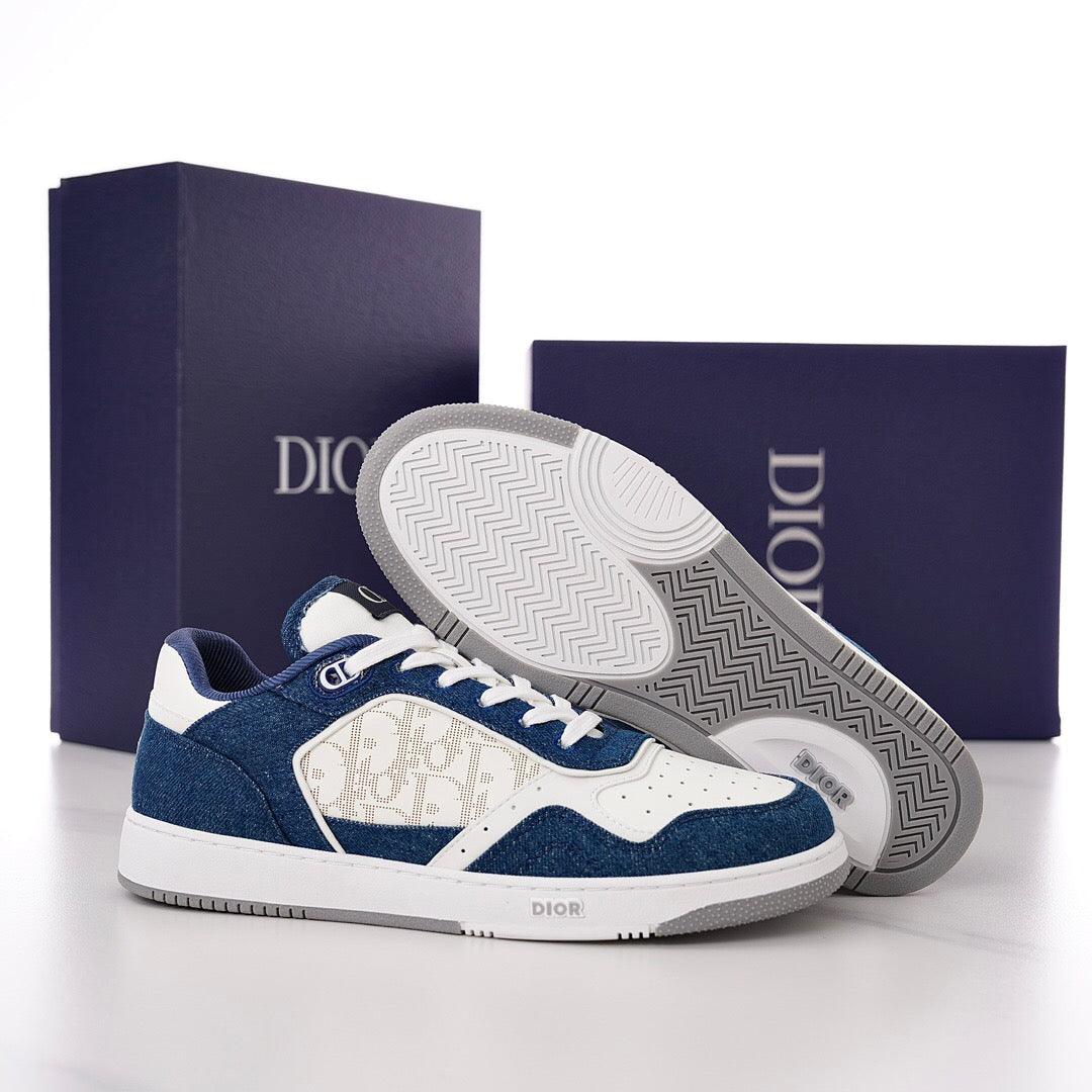 DOR B27 Low-Top Blue and White Sneakers-119