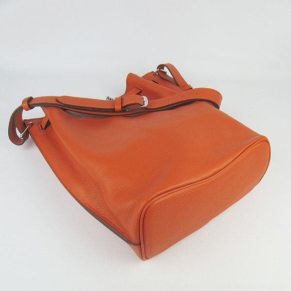 Nappa Leather Shoulder Bag H2804 orange Silver Kilta bags