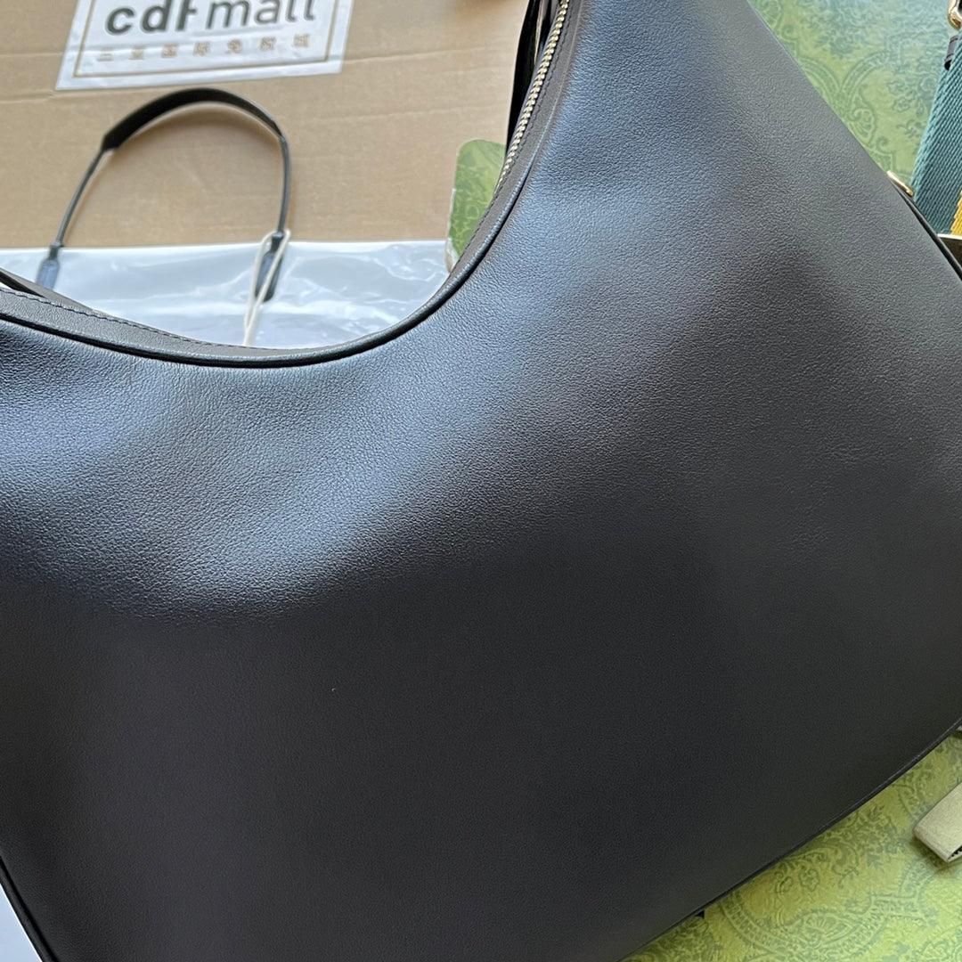gg Atache Large Shoulder Bag Black For Women, Women&#8217;s Bags 13.8in/35cm gg‎ ‎702823 UXWBG 1037