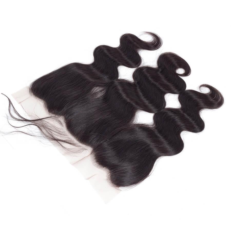 Malaysian Body Wave Virgin Hair Weave 3 Bundles With 13x4 Lace Frontal Ear To Ear Hermosa Hair