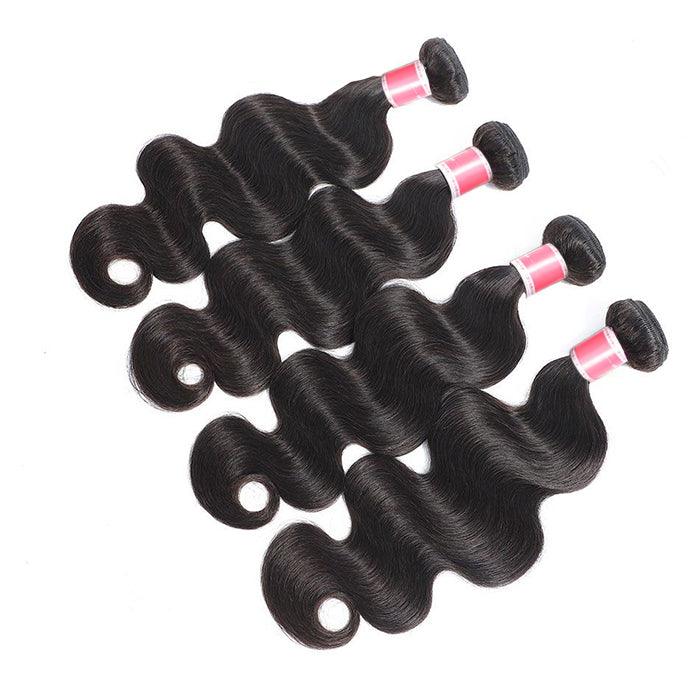 Peruvian Body Wave 3/4 Bundle Deals Unprocessed Virgin Human Hair Extensions In Stock hermosahair