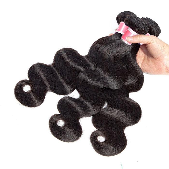 Peruvian Body Wave 3/4 Bundle Deals Unprocessed Virgin Human Hair Extensions In Stock hermosahair