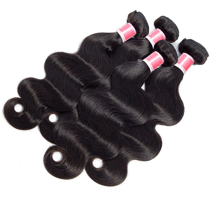 Peruvian Body Wave 3/4 Bundle Deals Unprocessed Virgin Human Hair Extensions In Stock hermosahair