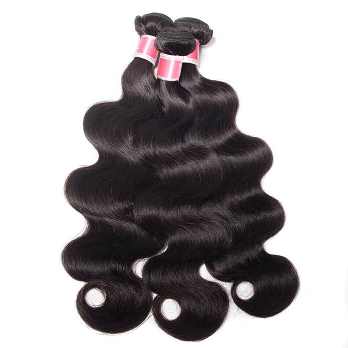 Peruvian Body Wave 3/4 Bundle Deals Unprocessed Virgin Human Hair Extensions In Stock hermosahair