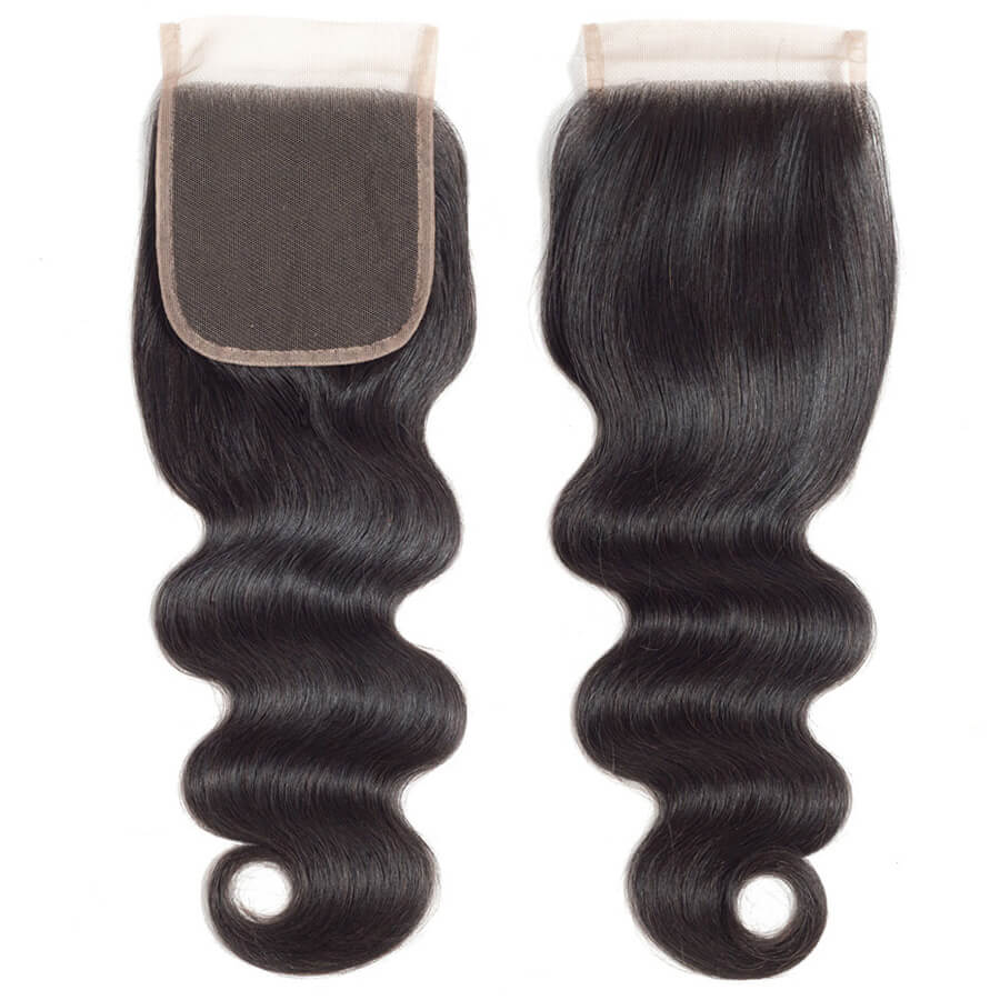 Peruvian Body Wave 4 Bundles with 4*4 Closure Soft Unprocessed Virgin Human Hair hermosahair