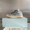 Premium Men Leather Curb Sneaker light blue