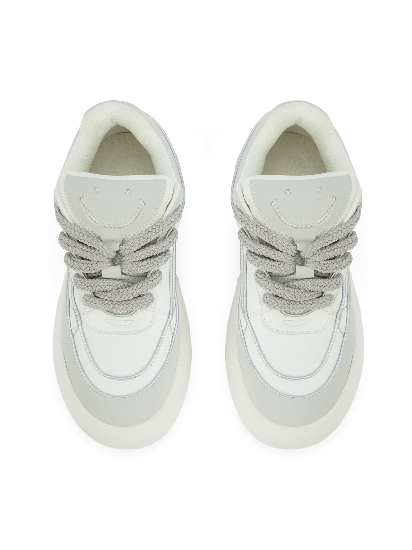 Sneakerhill Smiley Face Platform Street Rap Sneakers - 1984