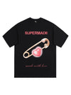 1984 Street Paperclip Heart Hip Hop T-shirt SP2409040AGC