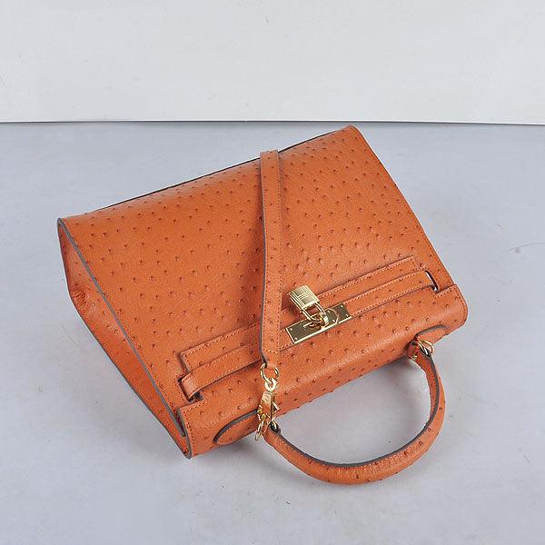 HMS Kelly 32cm Ostrich Vein 6108 Orange Golden Kilta bags