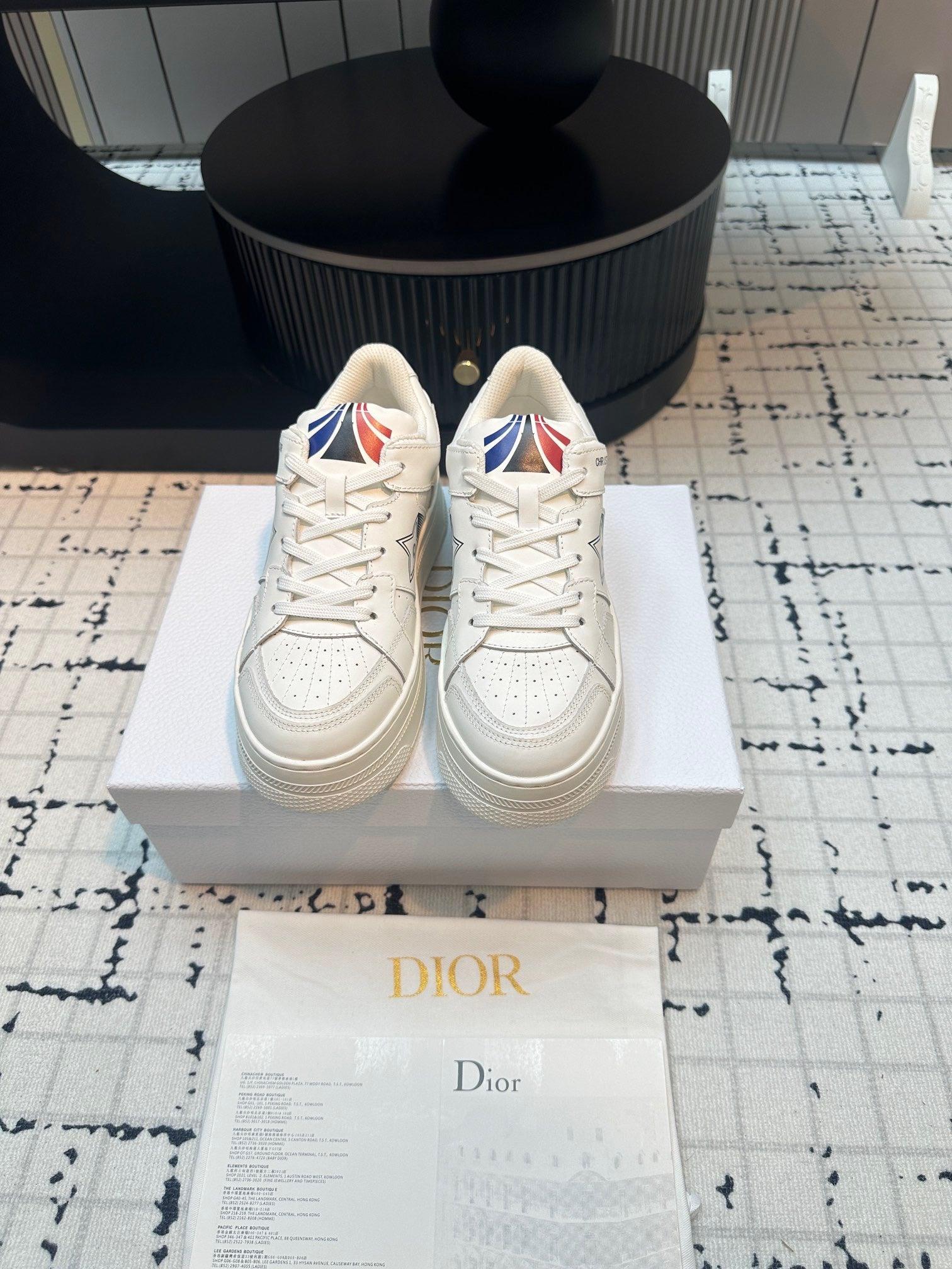 DOR Star Platform Sneaker White Calfskin and Suede-164